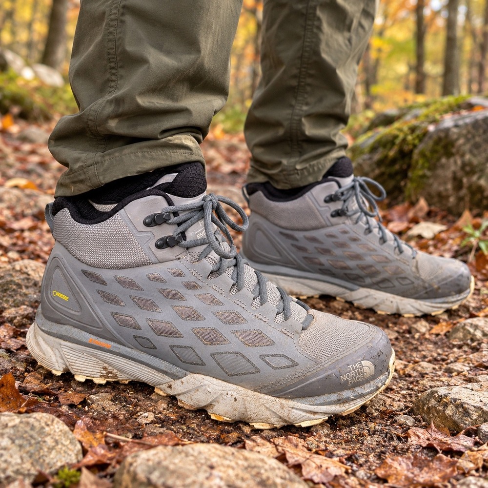 The North Face Endurus Hike Mid GTX Boots Mens 12 Gray Vibram Gorpcore